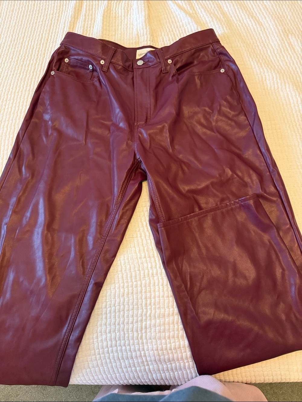 Burgundy Leather Pants